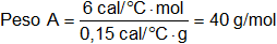 Cálculo del peso molecular