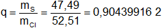 Relación de masas - ley de las proporciones múltiples