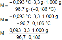Cálculo del peso molecular en soluciones