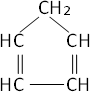 Fórmula estructural del 1,3-ciclopentadieno