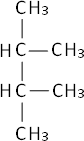 Fórmula desarrollada del 2,3-dimetilbutano