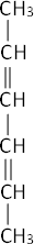 Fórmula estructural del 2,4-hexadieno