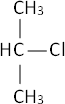 Fórmula desarrollada del 2-cloro-propano
