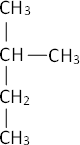 Fórmula desarrollada del 2-metilbutano