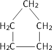 Fórmula desarrollada del Ciclopentano