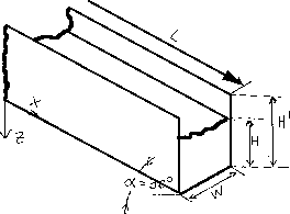Figura de un canal inclinado para escoria fundida