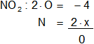 Cálculo del número de oxidación