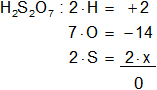 Cálculo del número de oxidación