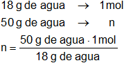 Cálculo del número de moles en una solución
