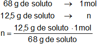 Cálculo del número de moles en una solución