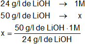 Cálculo de la concentración de una solución