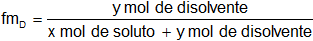 Cálculo de la fracción molar en soluciones químicas
