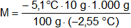Cálculo del peso molecular en soluciones