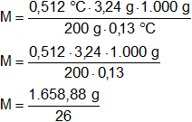 Cálculo del peso molecular en soluciones