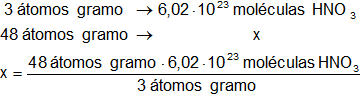 Cálculo del número de moles de un compuesto