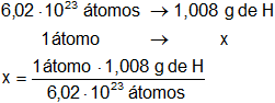 Cálculo del peso atómico absoluto de un elemento
