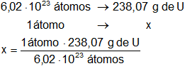 Cálculo del peso atómico absoluto de un elemento