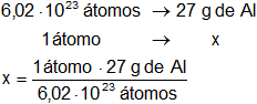 Cálculo del peso atómico absoluto de un elemento