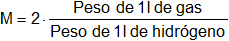 Peso molecular relativo de una sustancia